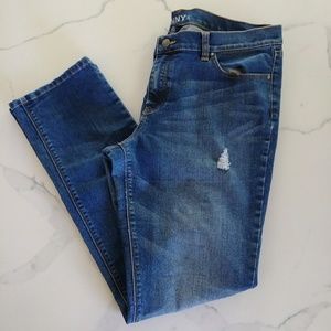 New York & Company Distressed Skinny Jeans
